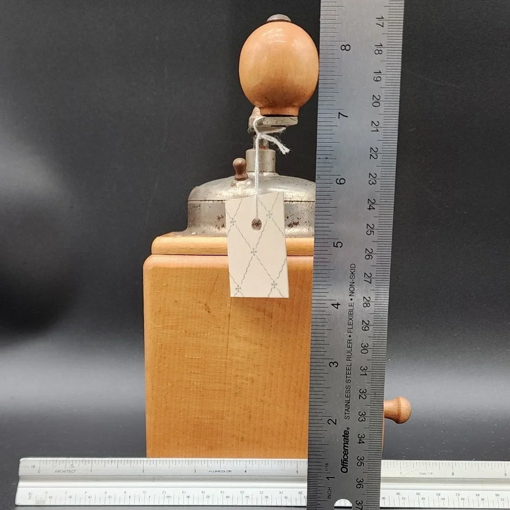 Armin Trosser Brown Wood Manual Coffee Grinder Vintage Antique 1930s Germany